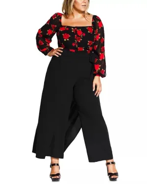 City Chic Women's Trendy  Wrap Palazzo Pants Black  18W | Black