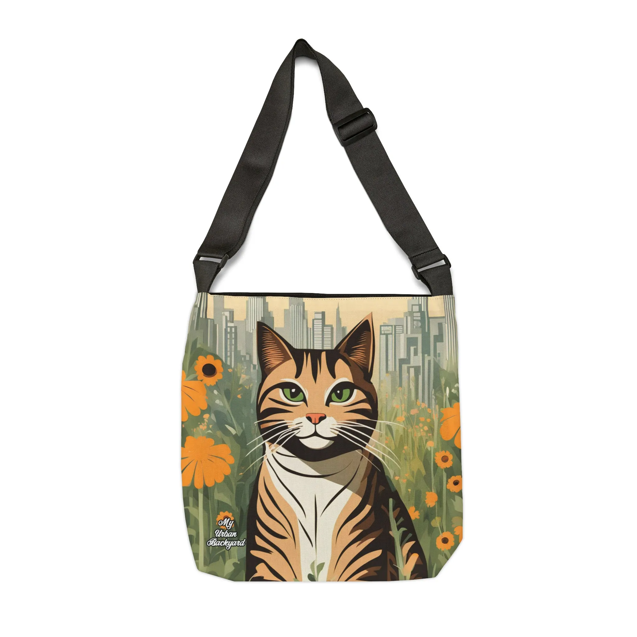 City Tabby, Tote Bag with Adjustable Strap - Trendy and Versatile
