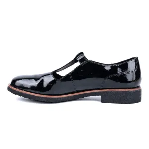 Clarks Griffin Town Tbar Ballerinas Patent Leather Black Colour For Women