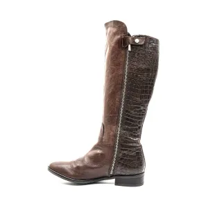 Clarks Licorice Snap Knee High Boots Leather Brown Colour For Women