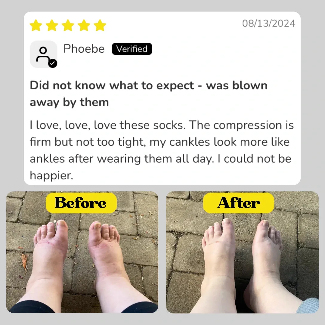 Classic Blue Yellow Grey Compression Socks