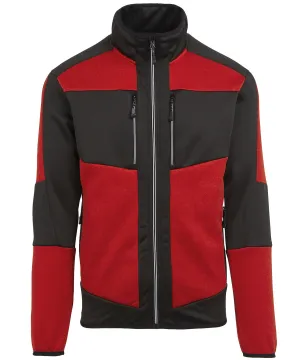 Classic Red/Black - E-Volve unisex knit-effect stretch mid-layer