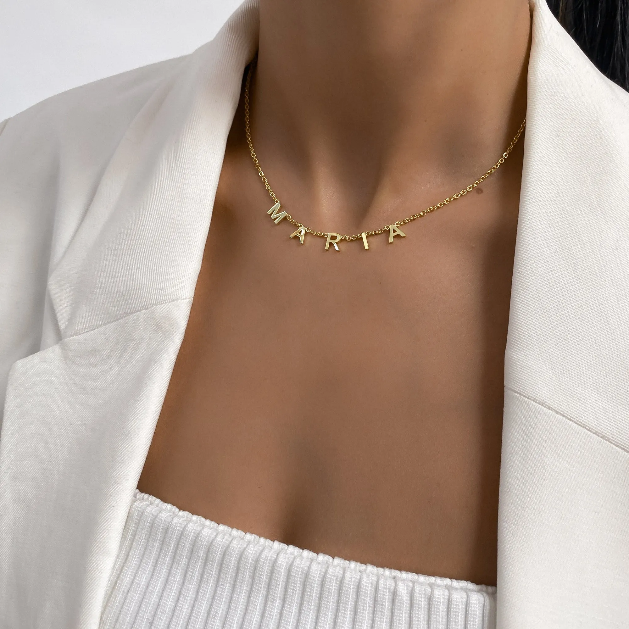 Classic Suspended Custom Name Necklace