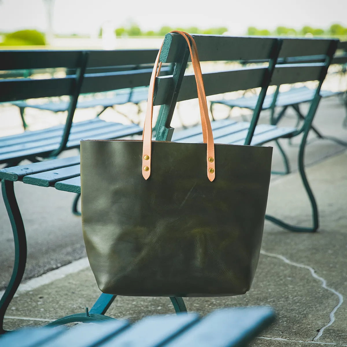 Clayton & Crume Women's Green Leather Tote