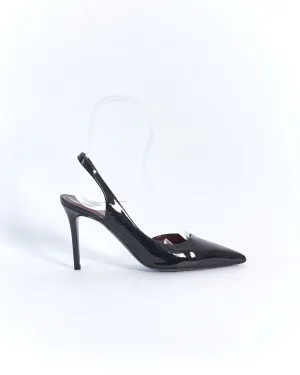 Céline patent d'orsay slingback heels, black, 37