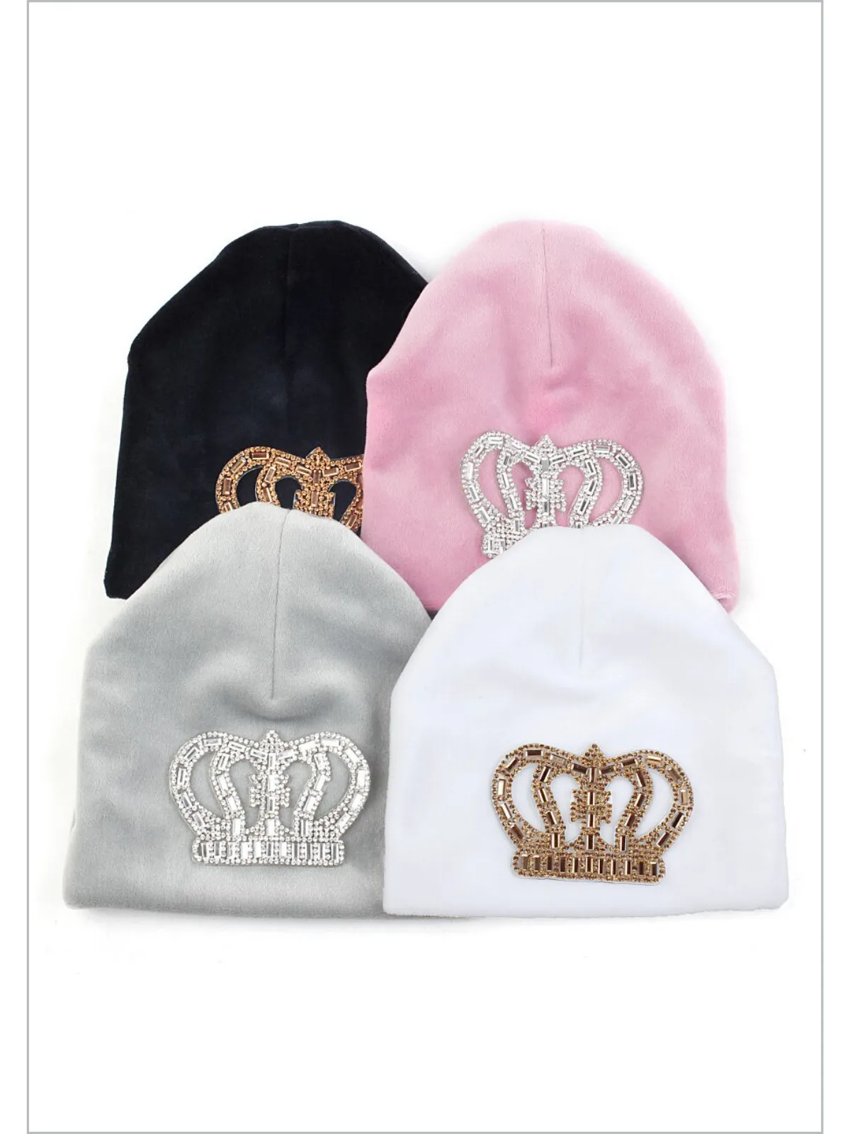 Cloud Nine Beaded Velvet Baby Bonnet