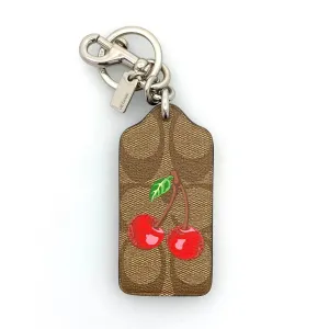 Coach F26853 Signature Cherry Bag Charm Keychain Key Ring Tag Charm Pre-Owned