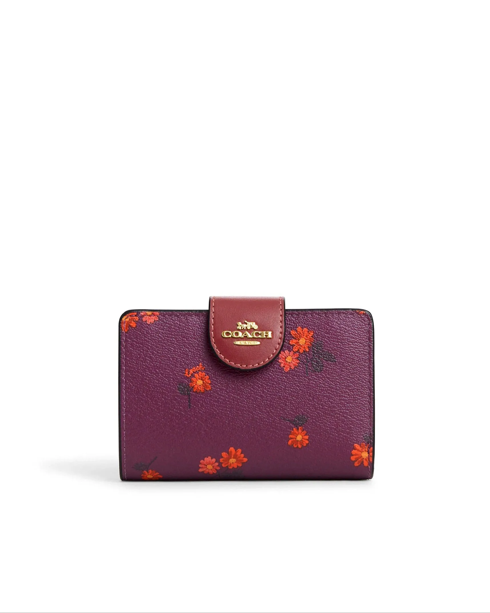 Coach Medium Corner Zip Wallet With Country Floral Print
