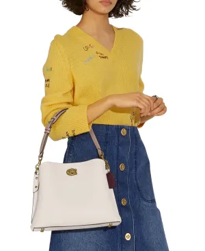 COACH Pebble Leather Willow Shoulder Bag with Convertible Straps, Multi
