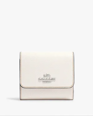 Coach Small Trifold Wallet With Rainbow Signature Interior