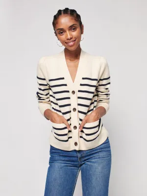 Coast Cardigan in Mariner Stripe