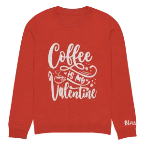 Coffee Is My Valentine Personalized Knit Sweater
