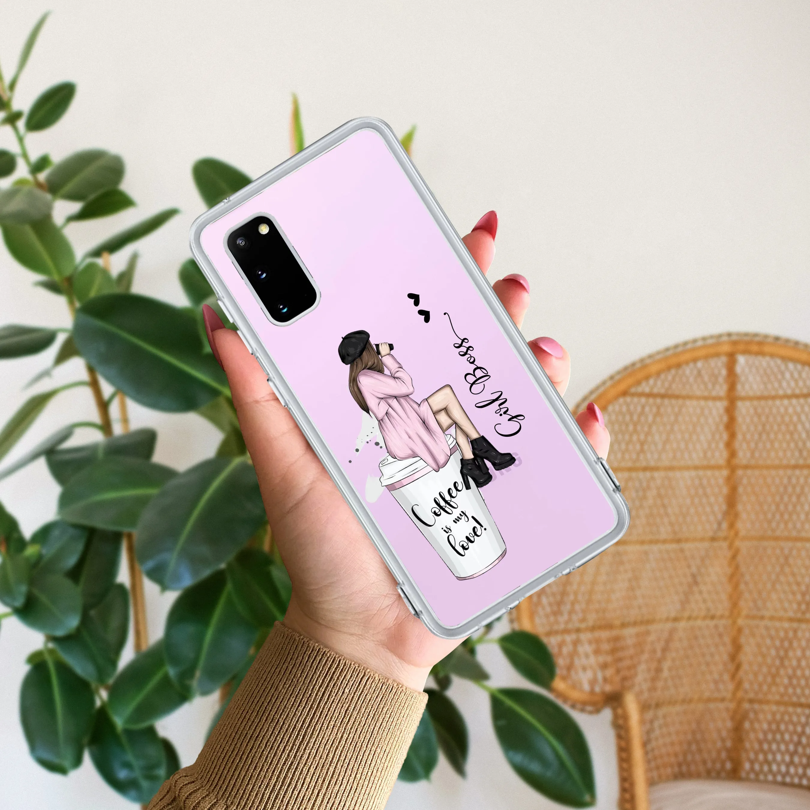 Coffee Lover Customize Transparent Silicon Case For Samsung