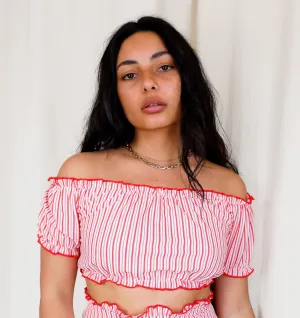 Cold shoulder bikini top [Red Candy]