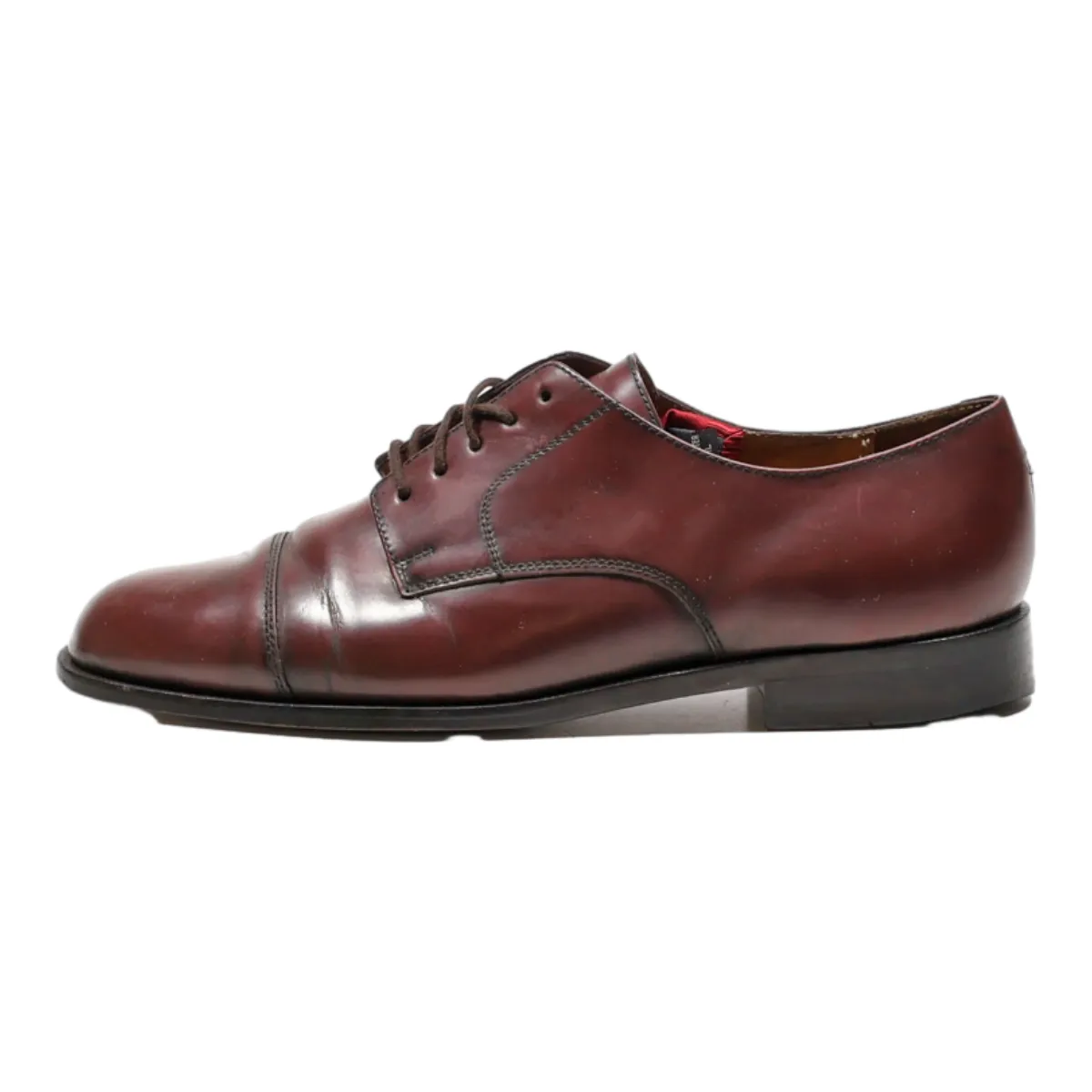 COLE HAAN Derby Shoes Maroon Leather Mens UK 9
