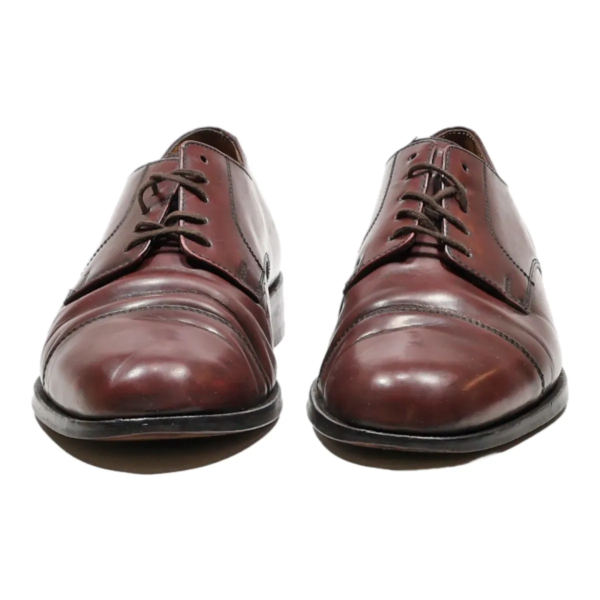 COLE HAAN Derby Shoes Maroon Leather Mens UK 9