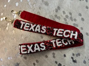 Collegiate Sequin Strap-Texas Tech
