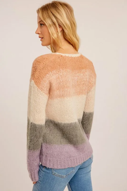 Color Block Lurex Sweater