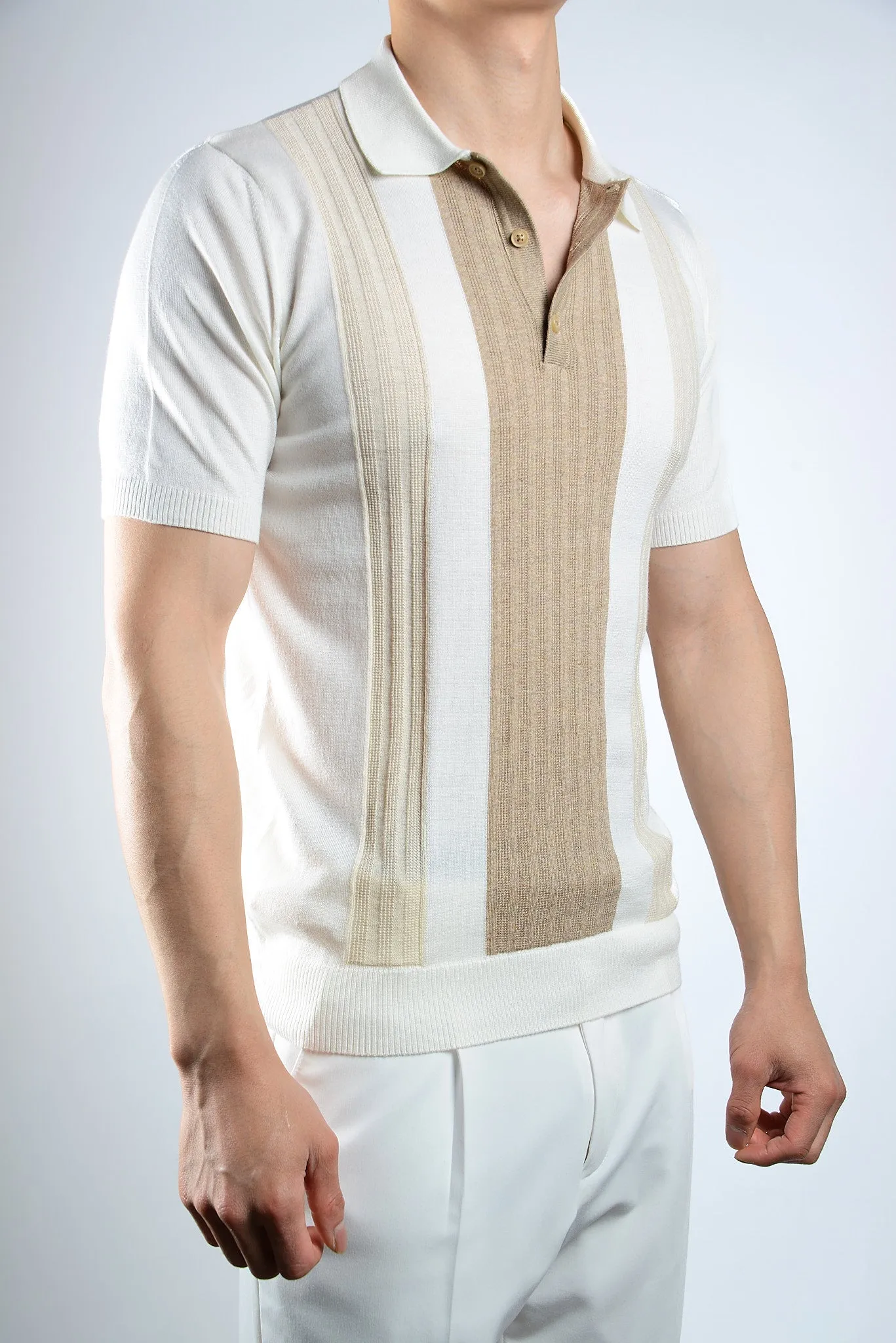 COLORBLOCK KNIT POLO