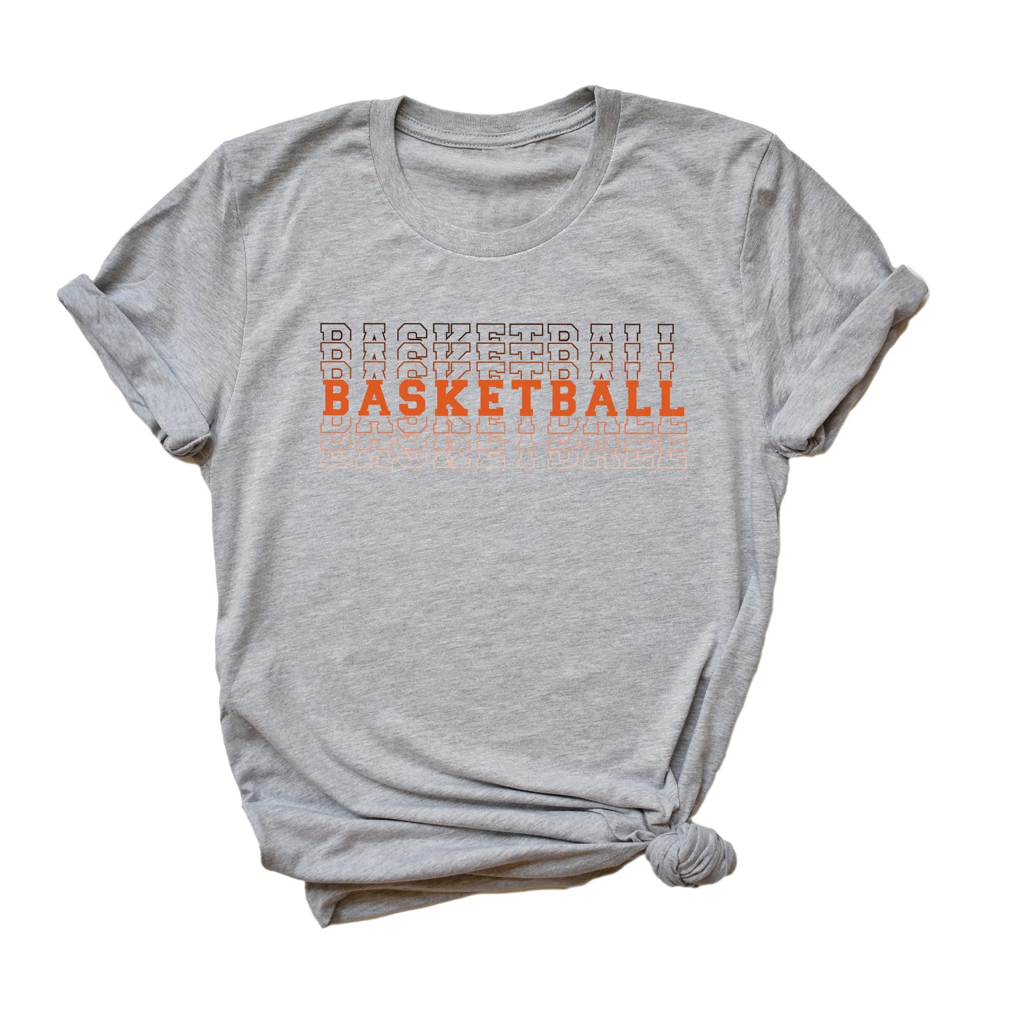 Colorful Basketball Stacked | Short Sleeve Graphic Tee