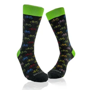 Colorful Bicycle Pattern Socks from the Sock Panda (Adult Large - Men's Shoe Sizes 8-12)