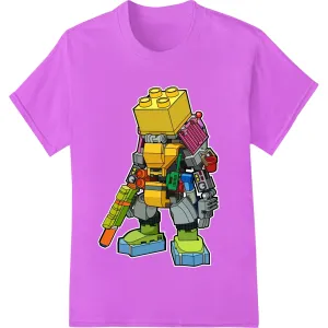 Colorful Lego Brick Robot | DTF Heat Transfer Design