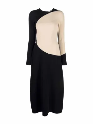 Colour-block midi dress