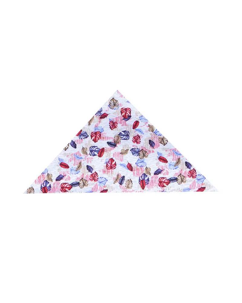 Colourful Leaf Print Shirt with Matching Handkerchief