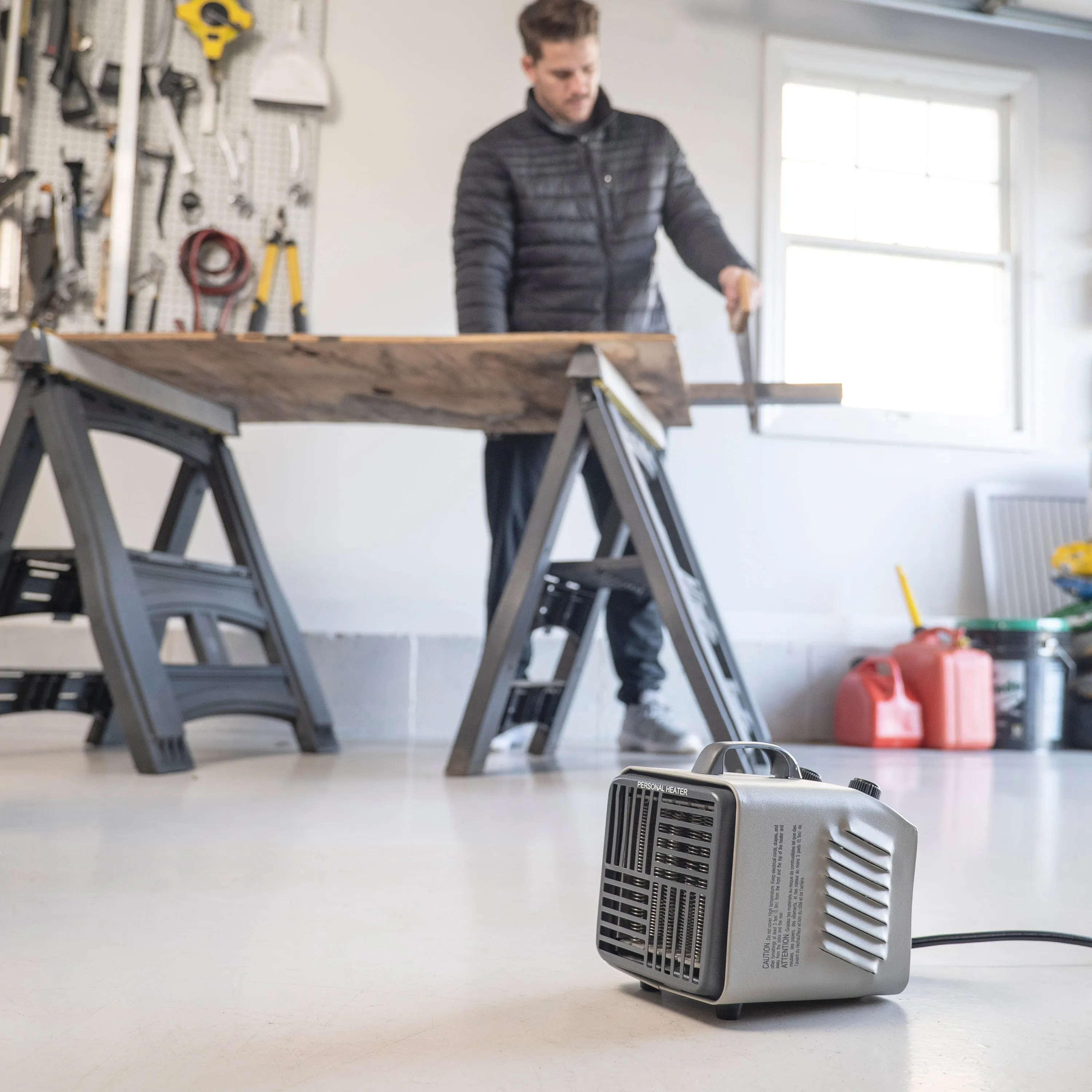 Comfort Zone Compact Utility Heater in Grey