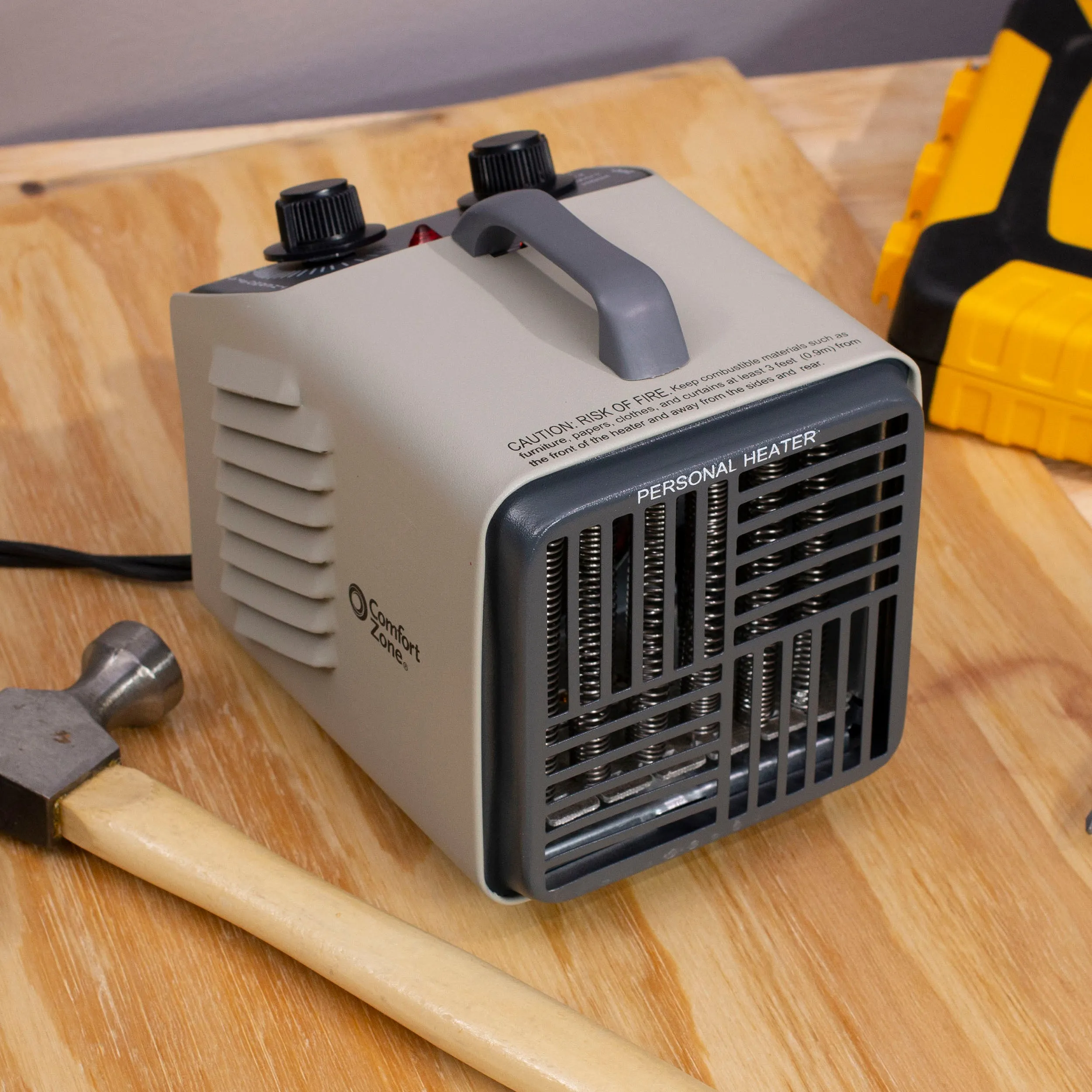 Comfort Zone Compact Utility Heater in Grey