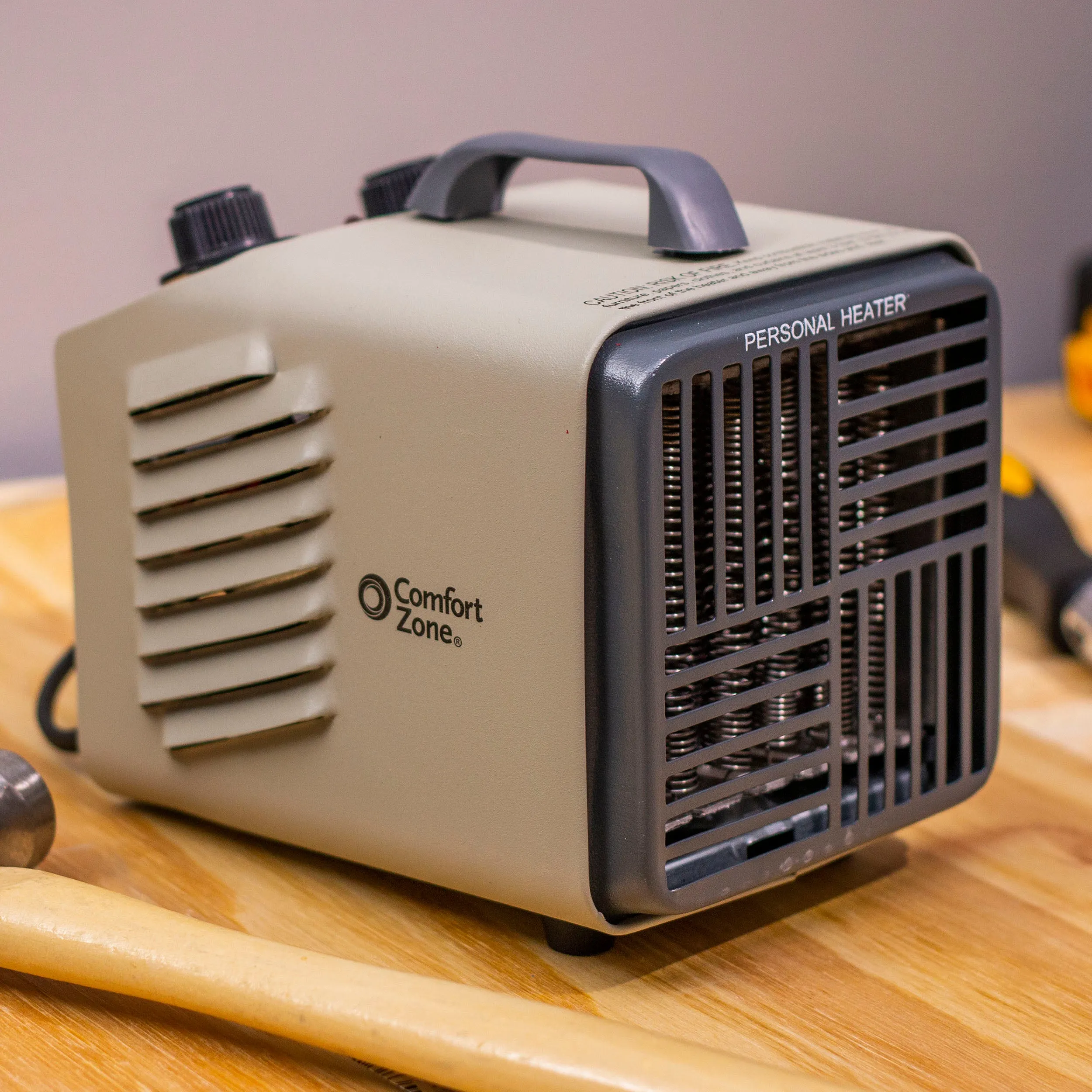 Comfort Zone Compact Utility Heater in Grey