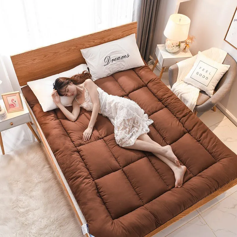Comfortable Fold Single Double Tatami Mattress - Thick 10cm Topper for Adults in Twin, Queen, King Size