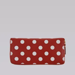 COMME DES GARCONS WALLET SA0110 POLKA DOTS RED