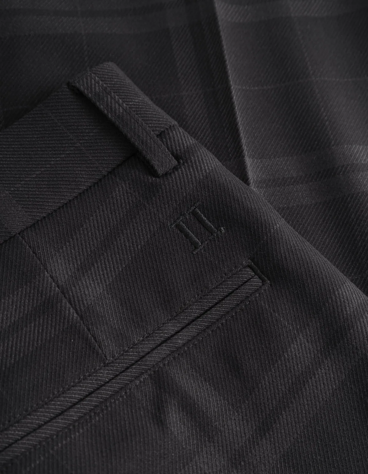Como Reg Check Wool Mélange Suit Pants - Charcoal/Grey