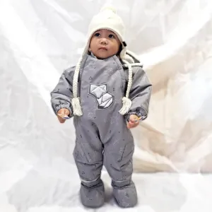 Conifere Grey Fox Infant Snowsuit Set - Origami