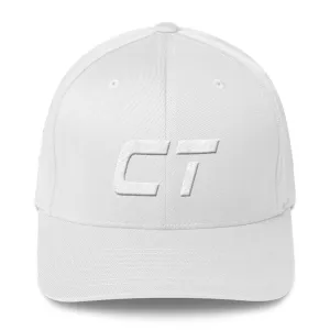 Connecticut - Structured Twill Cap - White Embroidery - CT - Many Hat Color Options Available