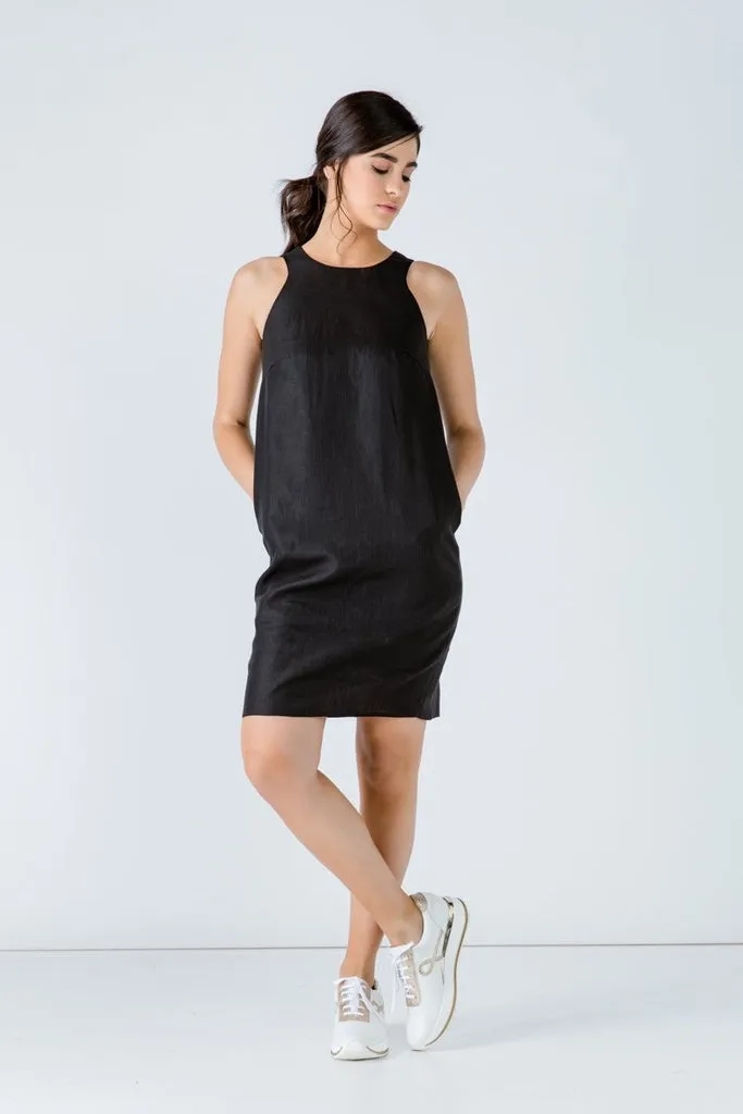 CONQUISTA FASHION - Original Black Sleeveless Sack Dress