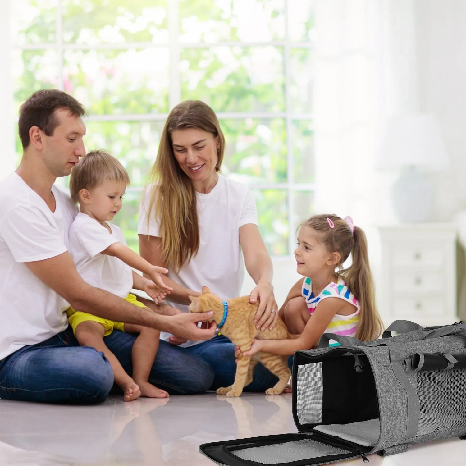 Convertible Rolling Dog Carrier with Handle