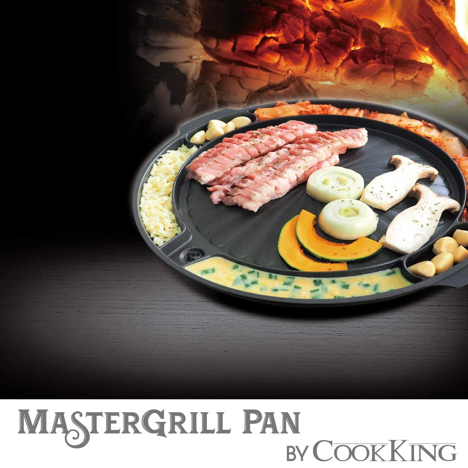 Cookking Master Grill Pan Korean Bbq Stovetop Nonstick Smokeless Cast Aluminum