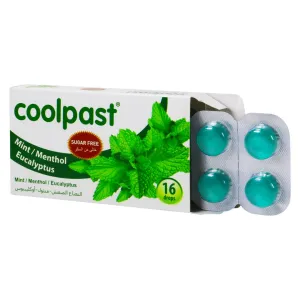 Cool Past Mint And Menthol And Eucalyptus Sugar Free Lozenges 16 PC