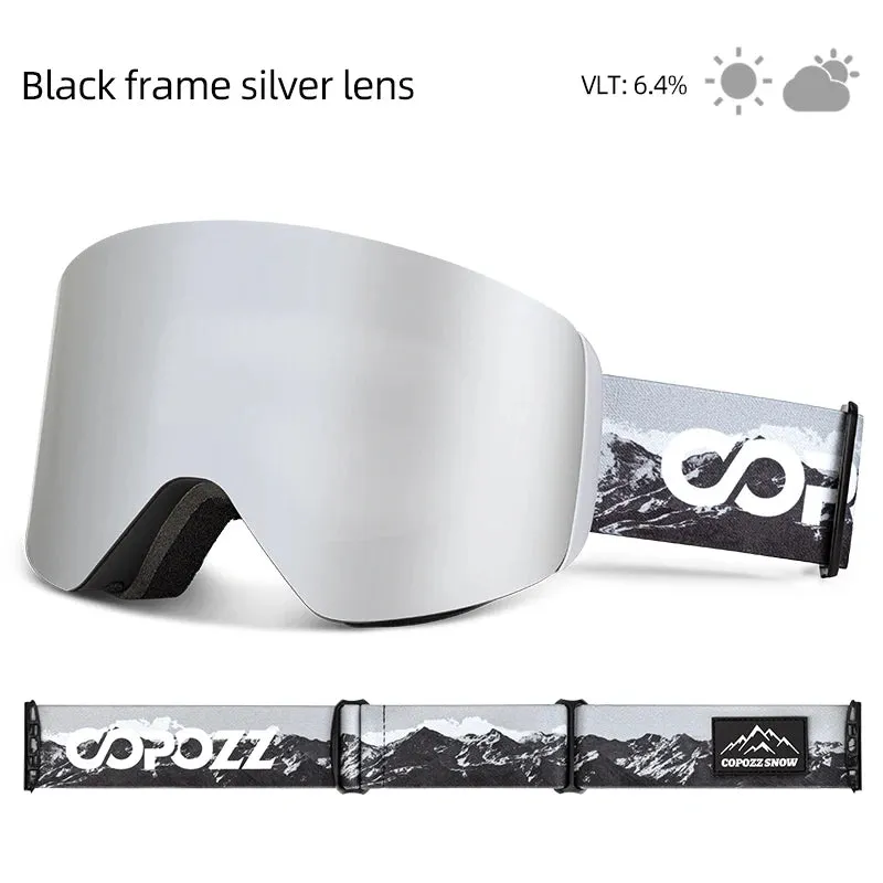 COPOZZ Professional Winter Ski Goggles Magnetic Quick-Change Double Layers Anti-Fog Snowboard goggles Men Women Ski Equipment