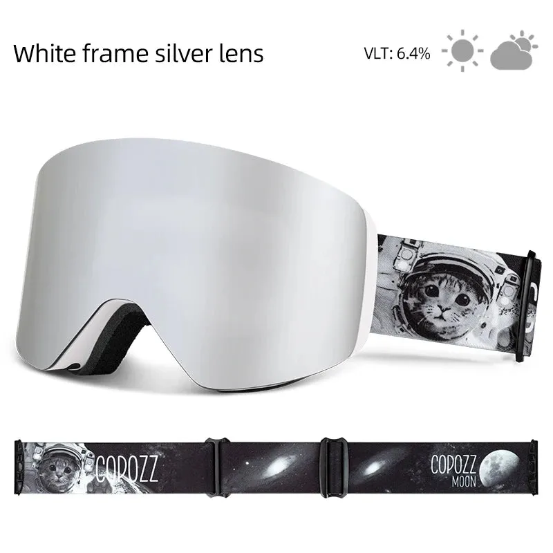 COPOZZ Professional Winter Ski Goggles Magnetic Quick-Change Double Layers Anti-Fog Snowboard goggles Men Women Ski Equipment