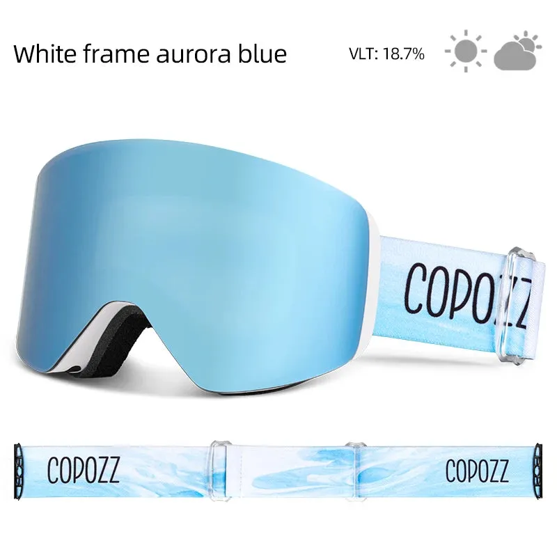 COPOZZ Professional Winter Ski Goggles Magnetic Quick-Change Double Layers Anti-Fog Snowboard goggles Men Women Ski Equipment