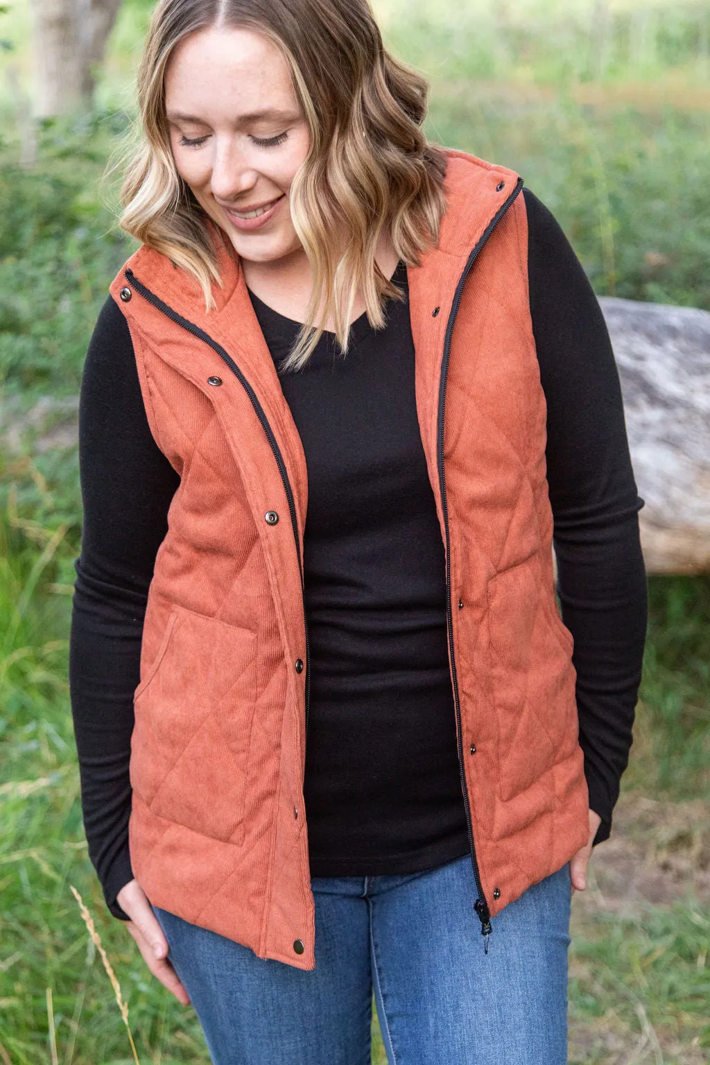 Corduroy Vest - Pumpkin by Michelle Mae