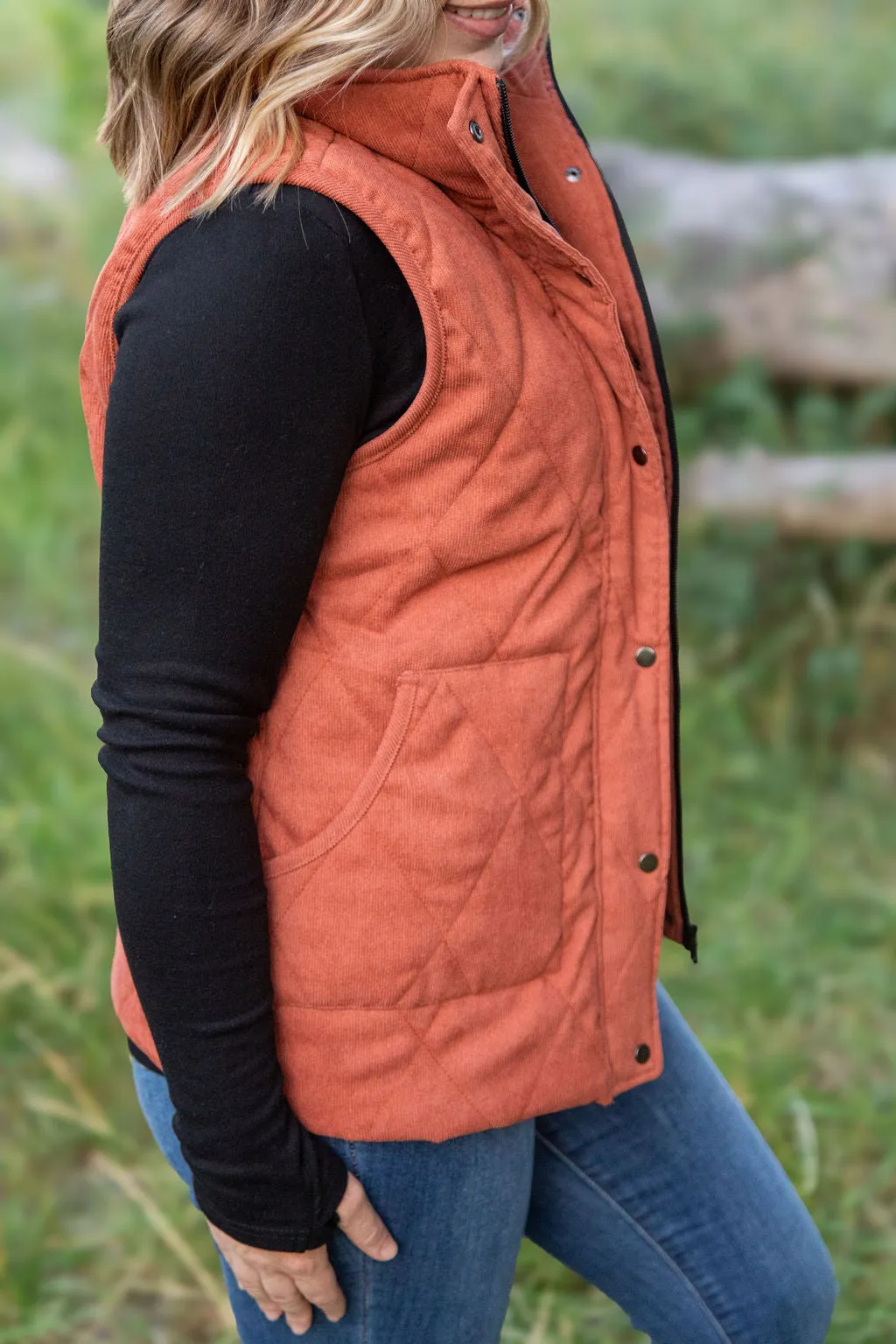 Corduroy Vest - Pumpkin by Michelle Mae