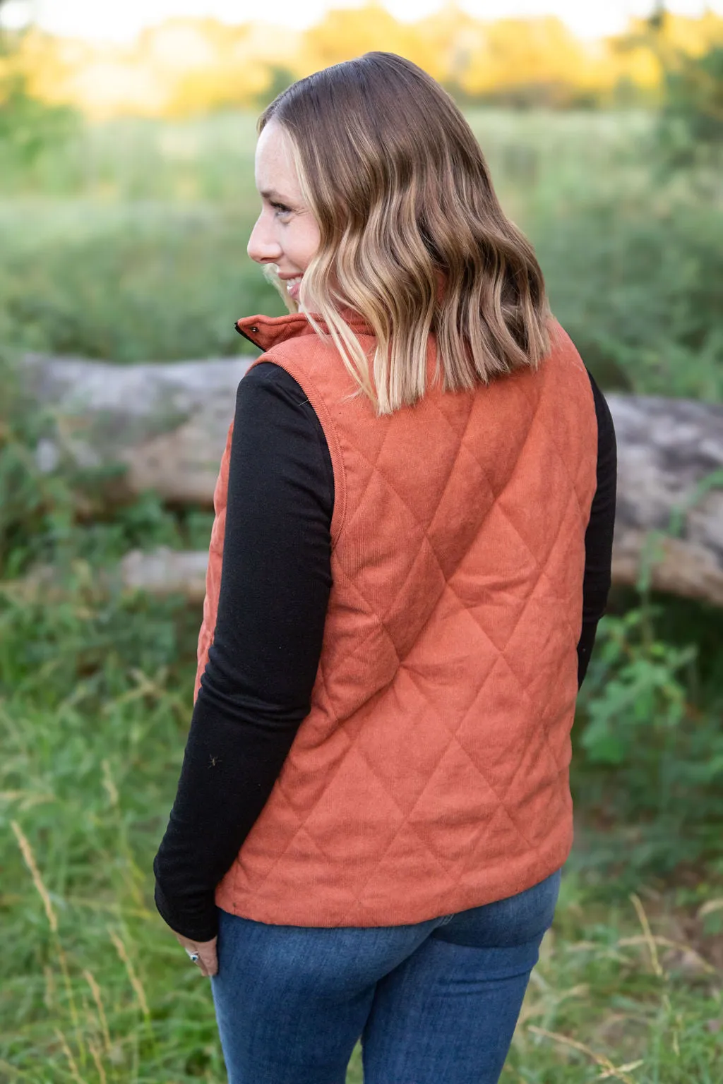 Corduroy Vest - Pumpkin by Michelle Mae