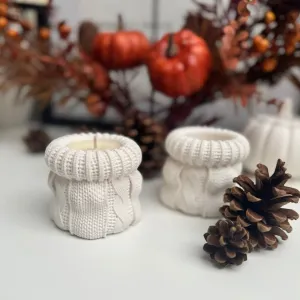 Cosy Knit Stone Decor Jar