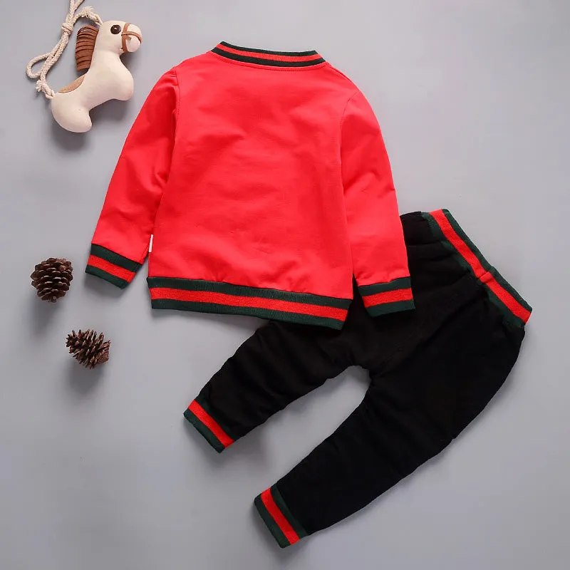 Cotton 3pcs outfits children's sports suit kids tracksuit outfits bebe boys clothes