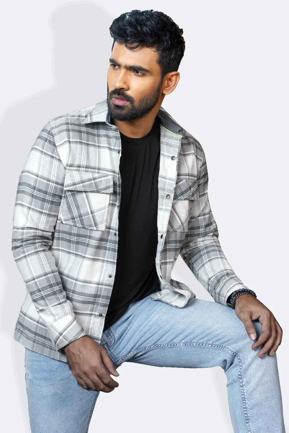 Cotton Check Overshirt