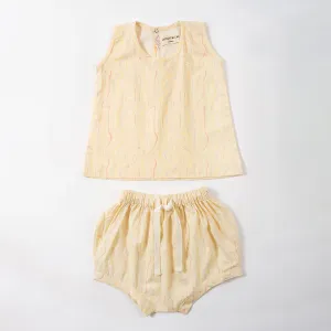 Cotton Clothing Set For Baby | Summery Rainbow Bloomer Set | Multicolour